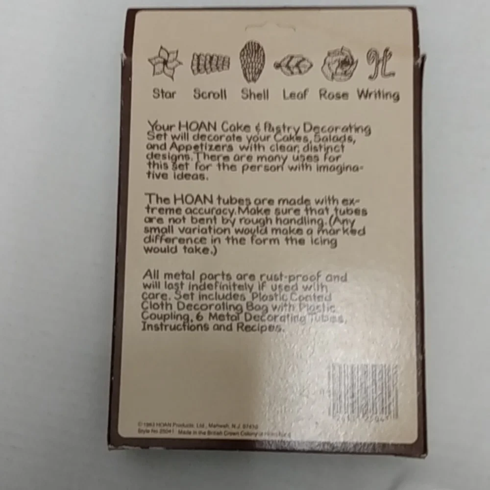 Cake and Pastry Decorating Set vintage 1983 NIB